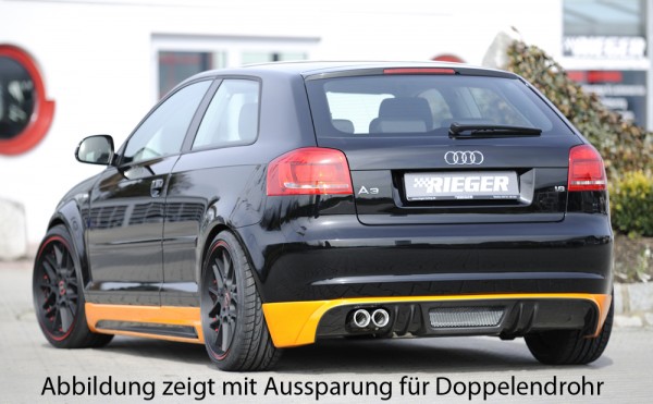Rieger Heckschürzenansatz Diffusor Audi A3 (8P) Cabrio