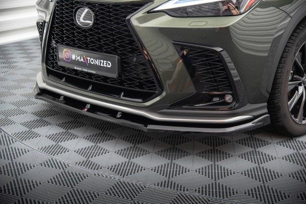 Front Ansatz V.1 für Lexus NX F-Sport Mk2 schwarz Hochglanz