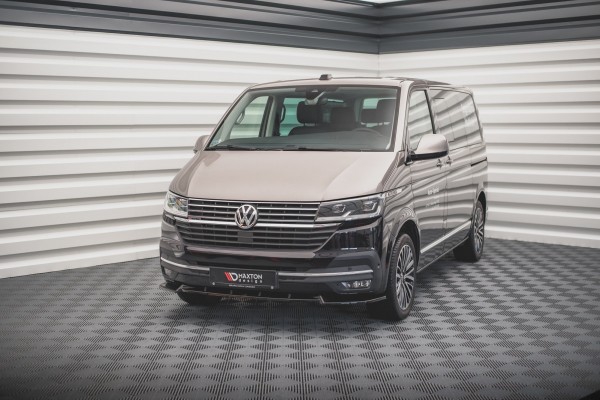 Front Ansatz V.1 für Volkswagen T6 Facelift schwarz Hochglanz