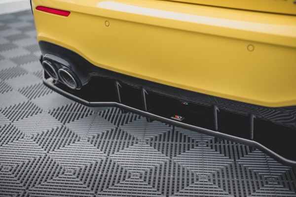 Mittlerer Diffusor Heck Ansatz +Flaps für Mercedes-AMG A 45 S Aero Pack W177