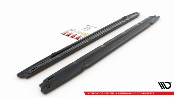 Seitenschweller Ansatz für Audi S3 / A3 S-Line 8Y schwarz Hochglanz