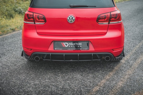 Hintere Seiten Flaps für Volkswagen Golf GTI Mk6 schwarz Hochglanz