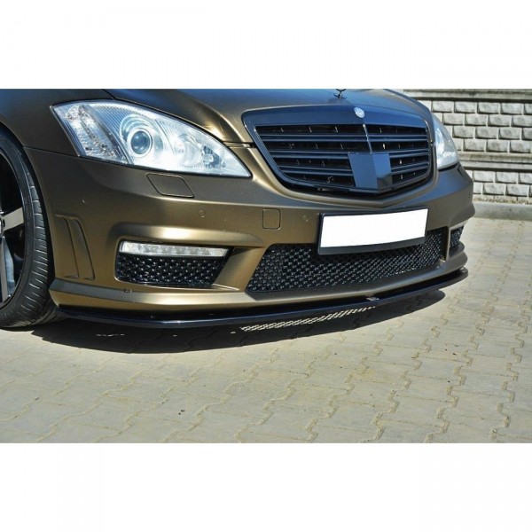 Front Ansatz für MERCEDES S-KLASSE W221 AMG schwarz Hochglanz