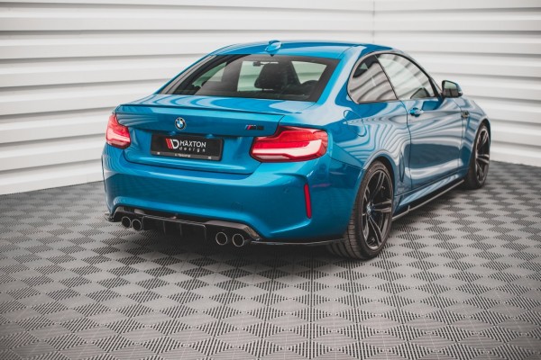 Diffusor Heck Ansatz für BMW M2 F87 schwarz Hochglanz