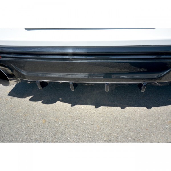 Diffusor Heck Ansatz für CHEVROLET CAMARO 6TH-GEN. PHASE-I 2SS COUPE schwarz Hochglanz