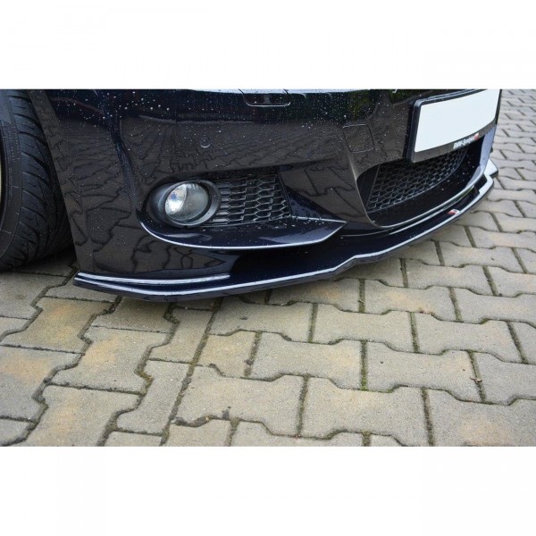 Front Ansatz V.2 für BMW 3er E92 M Paket FACELIFT schwarz Hochglanz