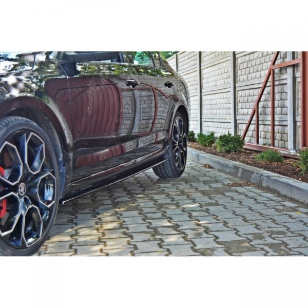 Seitenschweller Ansatz für Skoda Octavia RS Mk3 / Mk3 FL Hatchback / Kombi schwarz Hochglanz