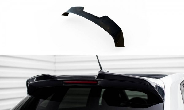 Spoiler CAP für 3D Volkswagen Polo GTI Mk6 schwarz Hochglanz