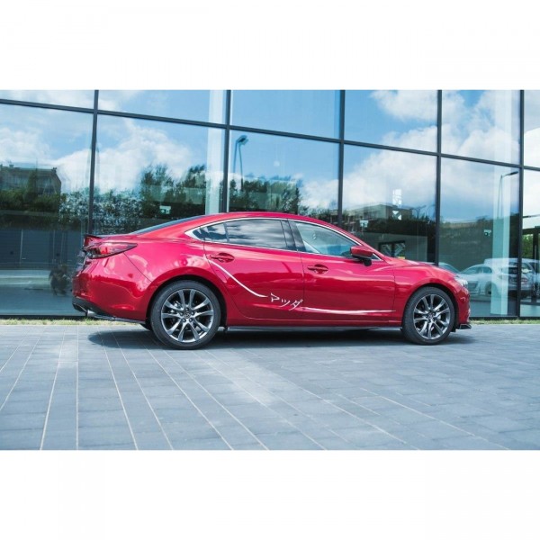 Seitenschweller Ansatz für Mazda 6 Limousine GJ (Mk3) schwarz Hochglanz