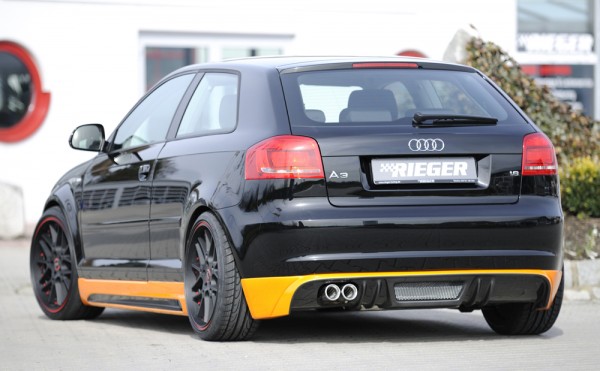 Rieger Heckschürzenansatz Diffusor Audi A3 (8P) Cabrio