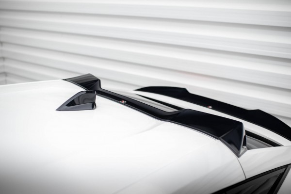 Höher Spoiler CAP für 3D Peugeot 408 Mk1 schwarz Hochglanz