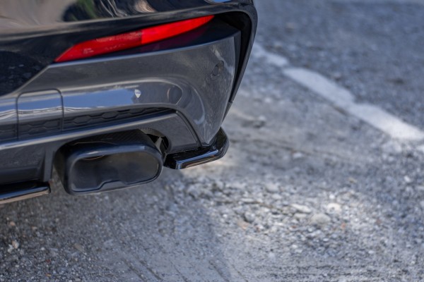 Heck Ansatz Flaps Diffusor für BMW X4 M-Paket G02 Carbon Look