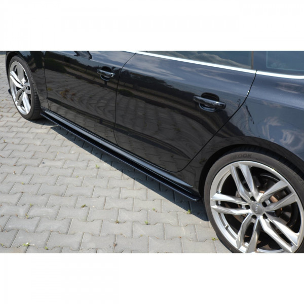 Seitenschweller Ansatz für Audi S5 / A5 / A5 S-Line 8T / 8T FL Sportback schwarz Hochglanz