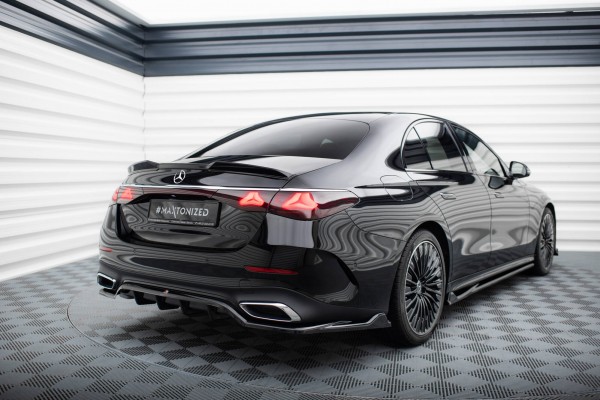 Spoiler CAP für 3D Mercedes-Benz E Limousine AMG-Line W214 schwarz Hochglanz