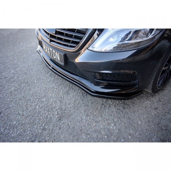 Front Ansatz V.1 für Mercedes S-KLASSE AMG-LINE W222 schwarz Hochglanz