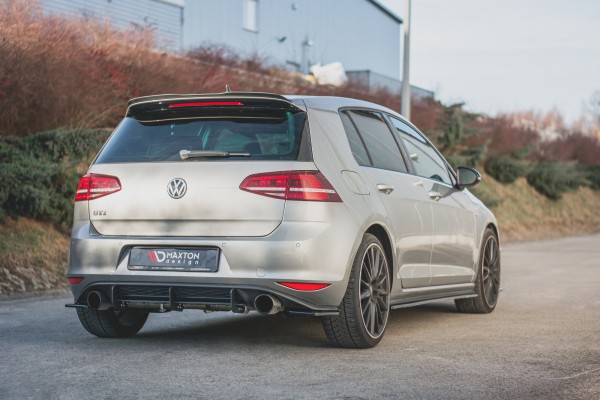 Heck Ansatz Flaps Diffusor V.2 für VW Golf 7 GTI Carbon Look