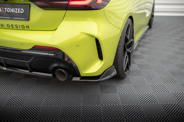 Heck Ansatz Flaps Diffusor für V.9 BMW 1er M-Paket / M135i F40 schwarz Hochglanz