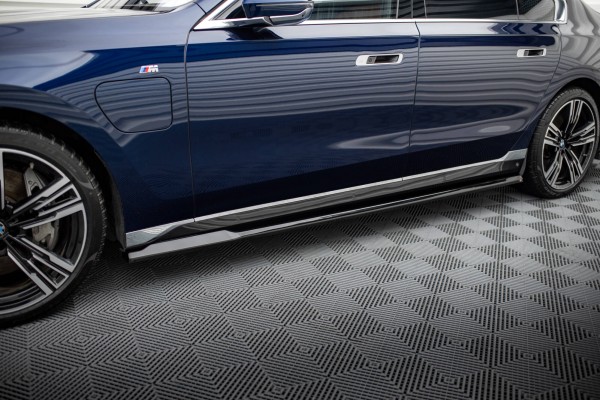 Seitenschweller Ansatz für BMW 7 M-Paket G70 schwarz Hochglanz