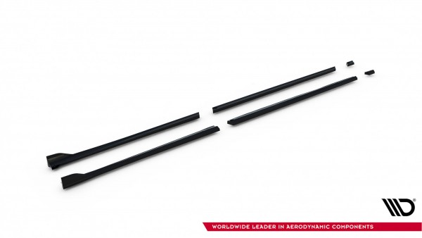 Seitenschweller Ansatz für Mercedes-Benz V-Klasse Long AMG-Line W447 schwarz Hochglanz