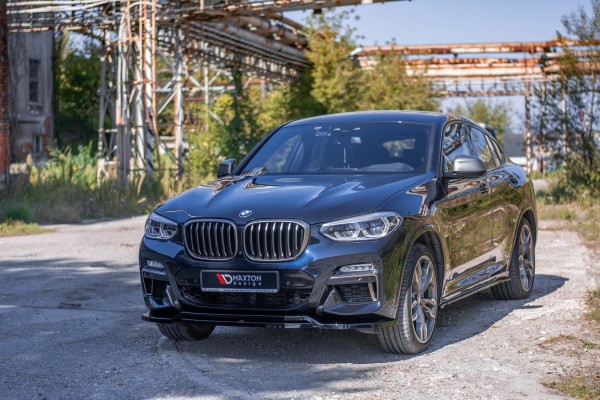 Front Ansatz für BMW X4 M-Paket G02 schwarz Hochglanz