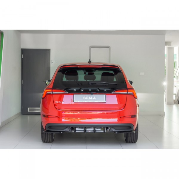 Diffusor Heck Ansatz für Skoda Scala schwarz Hochglanz