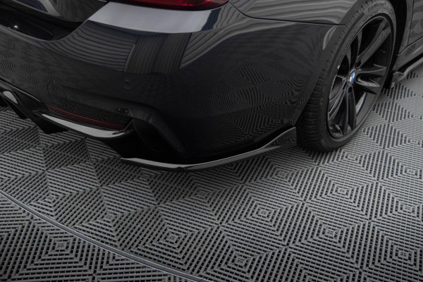Heck Ansatz Flaps Diffusor V.1 für BMW 4er Gran Coupe M-Paket F36 schwarz Hochglanz