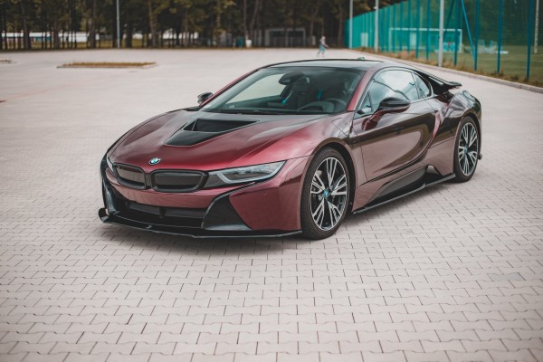 Front Ansatz für BMW i8 schwarz Hochglanz