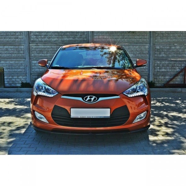 Front Ansatz für Hyundai Veloster schwarz Hochglanz