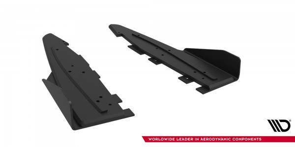 Street Pro Heck Ansatz Flaps Diffusor +Flaps für Ford Mustang GT Mk6 schwarz Hochglanz