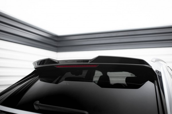 Höher Spoiler CAP für 3D Audi SQ8 / Q8 S-Line Mk1 schwarz Hochglanz