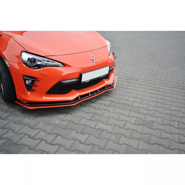 Front Ansatz passend für V.4 TOYOTA GT86 FACELIFT schwarz Hochglanz