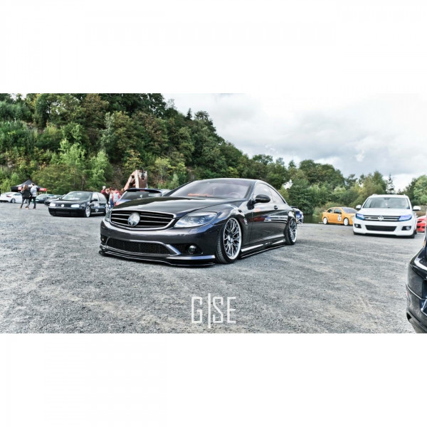 Front Ansatz für MERCEDES CL 500 C216 AMGLINE schwarz Hochglanz