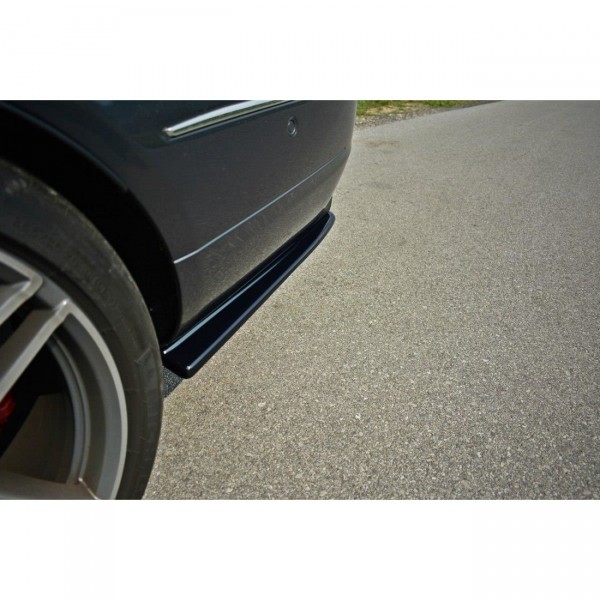 Heck Ansatz Flaps Diffusor für Mercedes E W212 schwarz Hochglanz