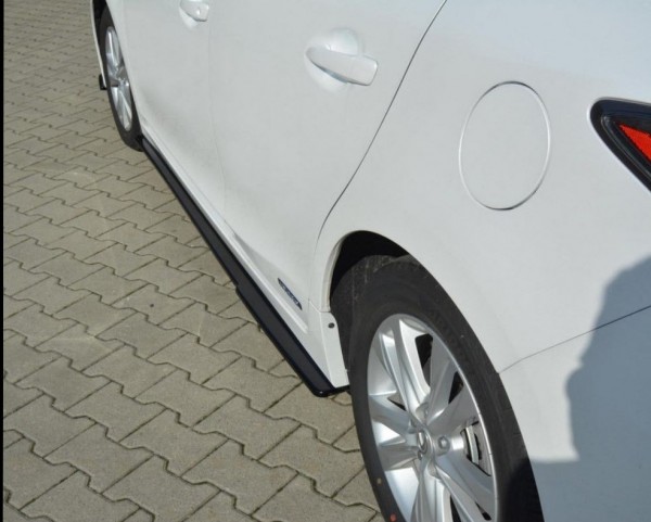 Seitenschweller Ansatz für Lexus CT Mk1 Facelift schwarz Hochglanz