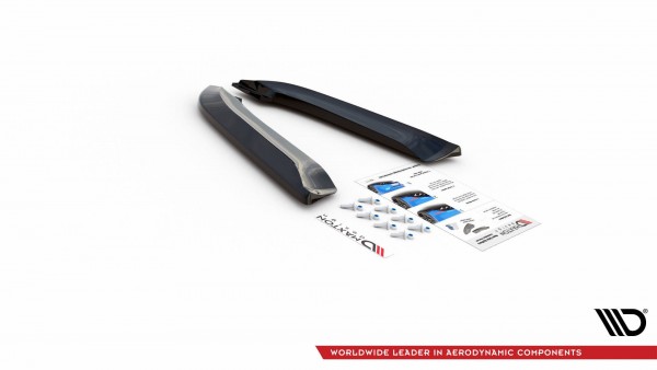 Heck Ansatz Flaps Diffusor V.1 für Audi RS4 Limousine B7 schwarz Hochglanz