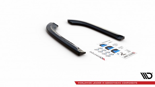 Heck Ansatz Flaps Diffusor für Dodge Durango RT Mk3 schwarz Hochglanz