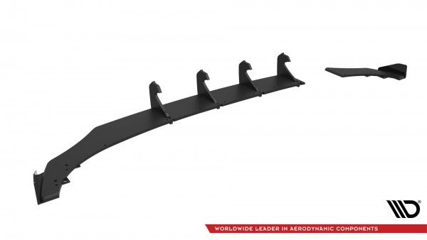 Street Pro Heckschürze +Flaps für Volkswagen Polo GTI Mk6 Facelift schwarz Hochglanz