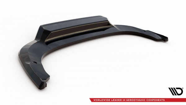 Hinten Splitter (mit einem vertikalem balken) für Skoda Kodiaq Sportline Mk1 / Mk1 Facelift schwarz