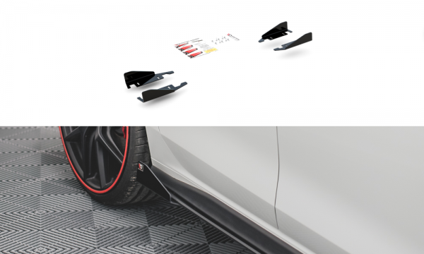Side Flaps Volkswagen Golf GTI / GTE / GTI Clubsport / R-Line Mk8 schwarz Hochglanz
