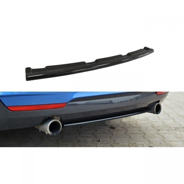 Mittlerer Diffusor Heck Ansatz für BMW 4er Coupe / Gran Coupe / Cabrio M-Paket F32 / F36 / F33 schw