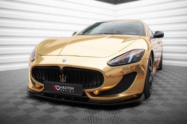 Front Ansatz V.1 für Maserati Granturismo Mk1 Facelift schwarz Hochglanz