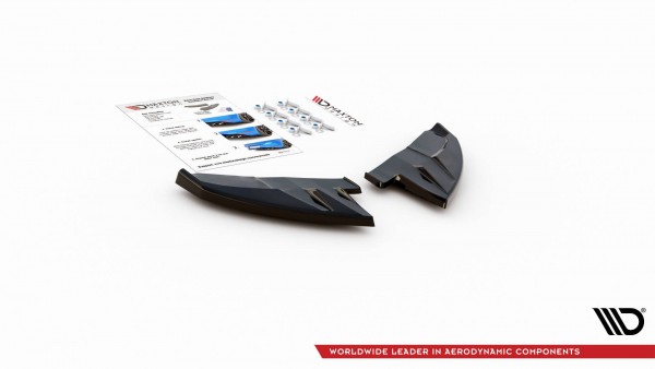 Heck Ansatz Flaps Diffusor V.3 für Alfa Romeo Giulietta Facelift schwarz Hochglanz