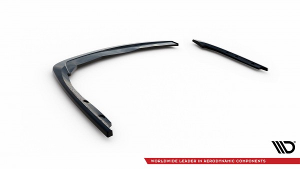 Heck Ansatz Flaps Diffusor für BMW 3er Touring E91 schwarz Hochglanz