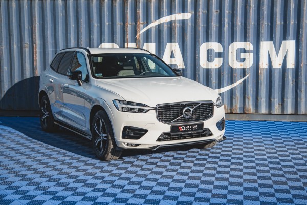 Front Ansatz V.1 für Volvo XC60 Mk2 R-Design schwarz Hochglanz