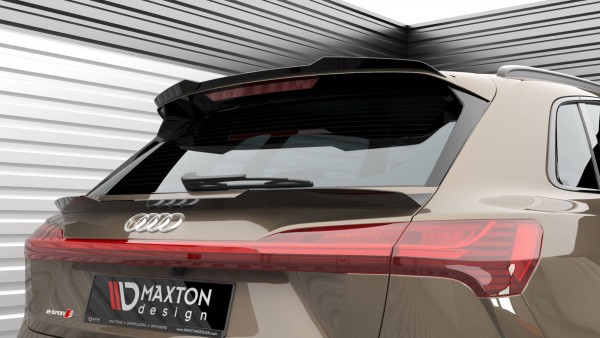 Niedriger Spoiler CAP für Audi e-tron schwarz Hochglanz