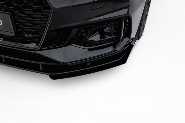 Street Pro Front Ansatz für +Flaps für + Flaps Audi RS5 Coupe / Sportback F5 schwarz Hochglanz