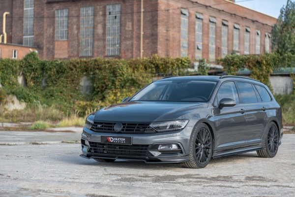 Front Ansatz V.2 für Volkswagen Passat R-Line B8 schwarz Hochglanz