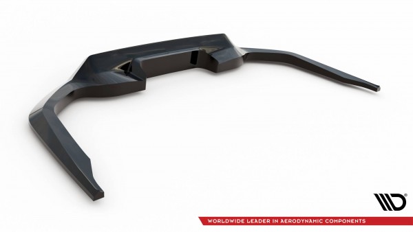 Hinten Splitter (mit einem vertikalem balken) für Honda Civic SI Mk10 schwarz Hochglanz