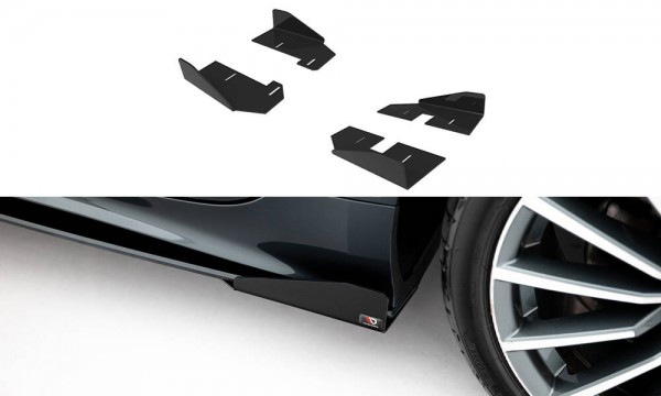 Side Flaps für Audi A5 Sportback F5 Facelift schwarz Hochglanz
