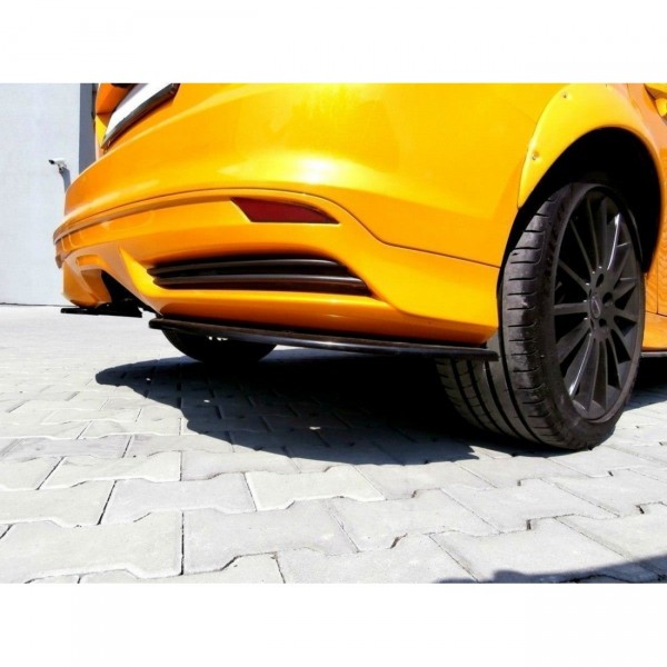 Heck Ansatz Flaps Diffusor für Ford Focus ST Mk3 Hatchback schwarz Hochglanz